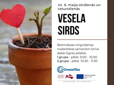 Oveselība organizēs senioriem vingrošanas nodarbības brīvā dabā