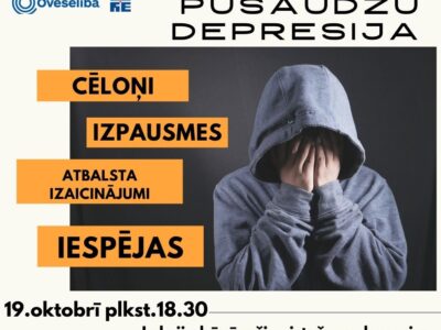 Oveselība aicina piedalīties lekcijā “Pusaudžu depresija: cēloņi, izpausmes, atbalsta izaicinājumi un iespējas ”