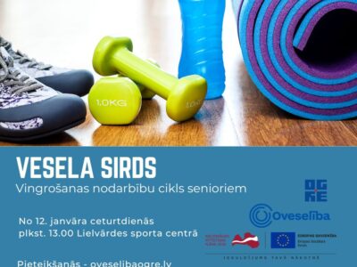 Vesela sirds vingrošana senioriem – Lielvārdē no 12.janvāra