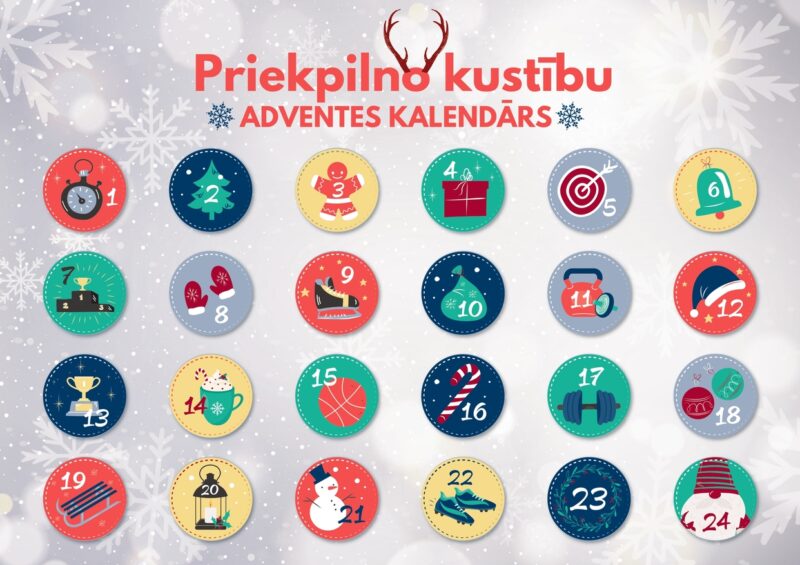 Priekpilno kustību adventes kalendārs