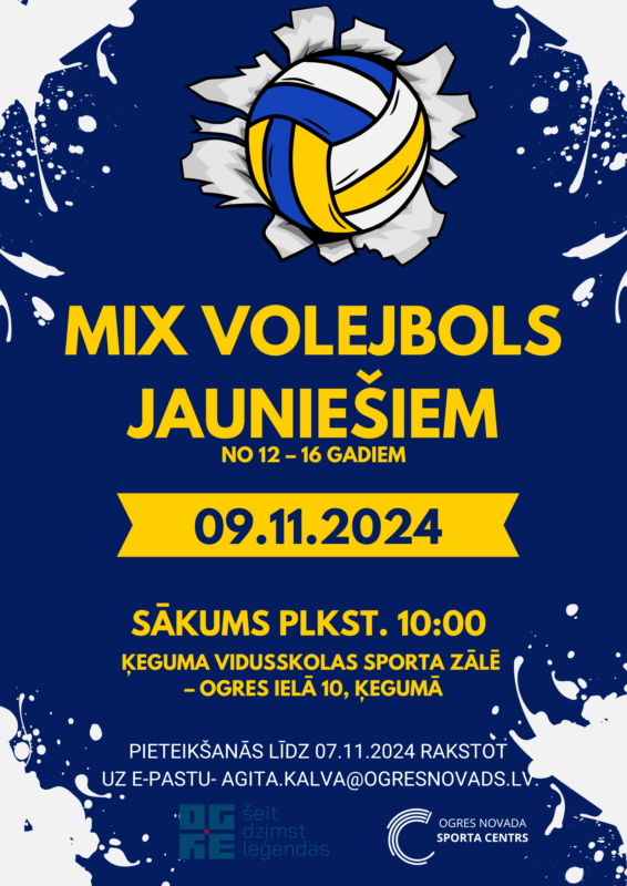 MIX volejbola sacensības jauniešiem @ Ķeguma vidusskolas sporta zāle