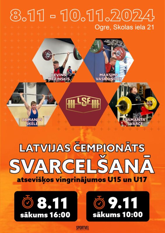 Latvijas čempionāts svarcelšanā @ Ogres novada sporta centrs (Skolas iela 21)